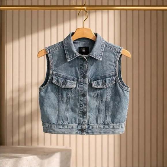 G Star Raw Slim Denim Vest | Size S - Picture 2 of 7